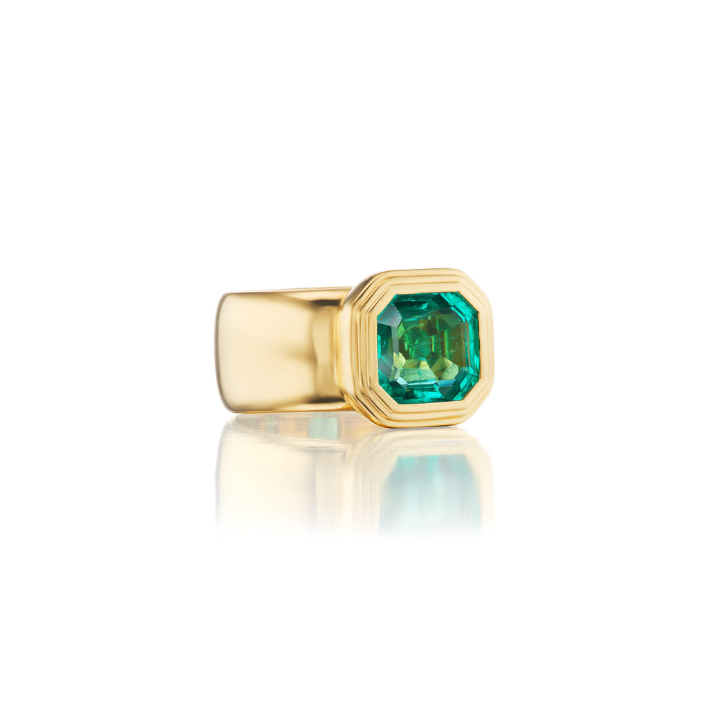 THE MOUNTAINS & VALLEYS RING // 3.67ct EMERALD