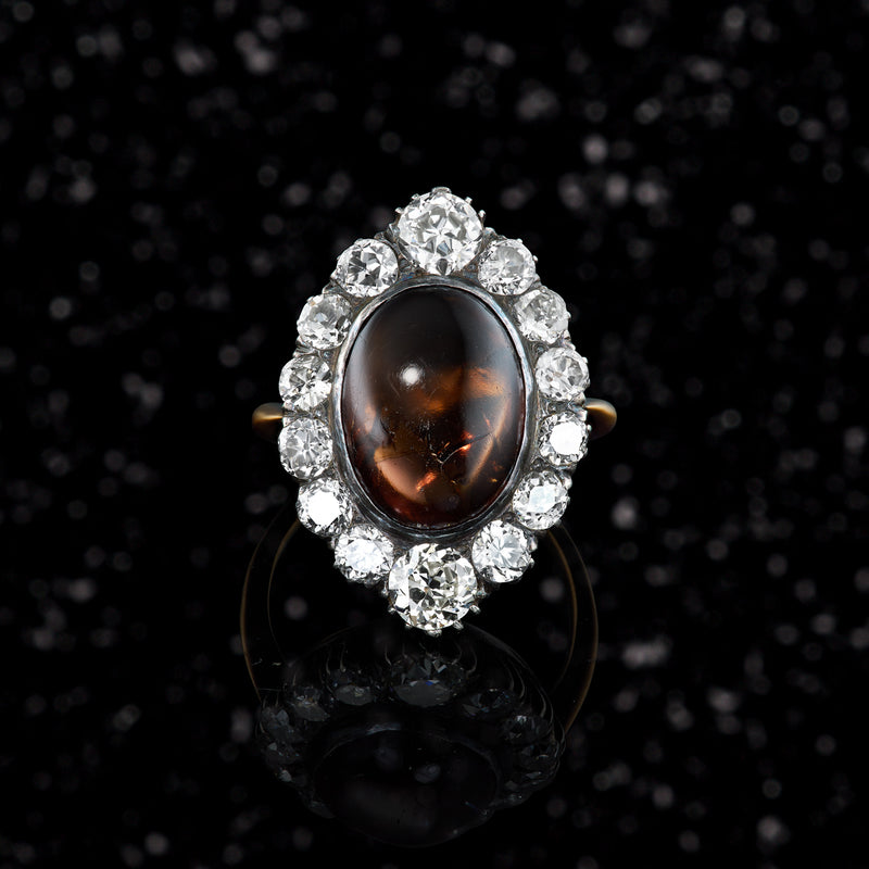 THE VICTORIAN MYSTIC GARNET NAVETTE RING