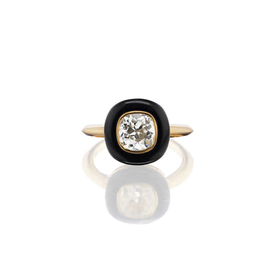 THE 1.56 ONYX HALO RING