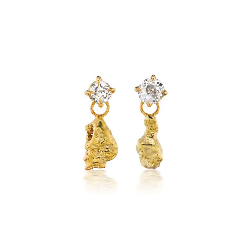THE GOLD RUSH NUGGET EARRINGS